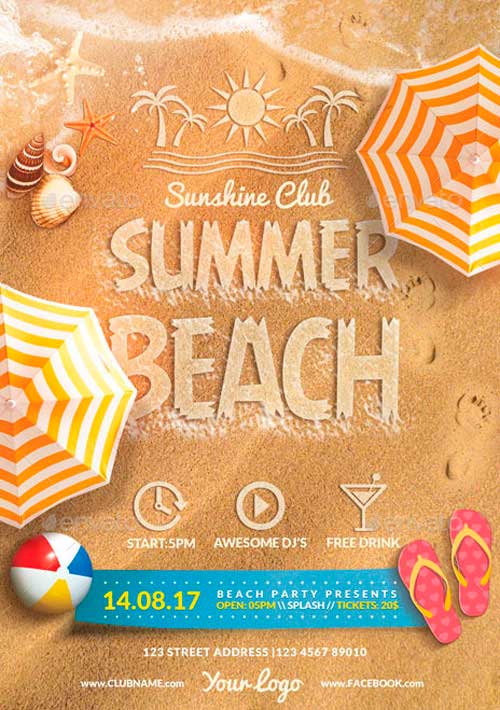 Best Summer Flyer Templates No.4 - Download PSD Flyer