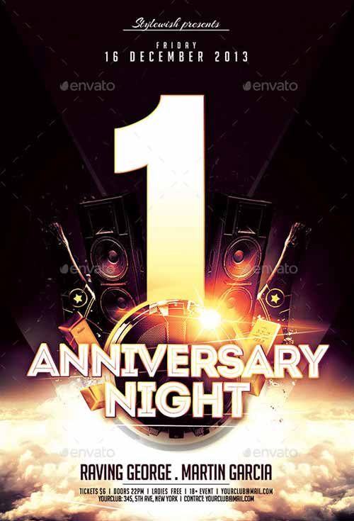 Top 25 Anniversary Flyer Templates Collection Download for