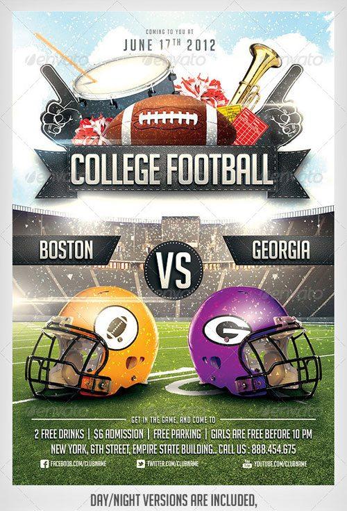 sport american football superbowl flyer poster template free club party psd flyer templates - free premium psd flyer templates to download