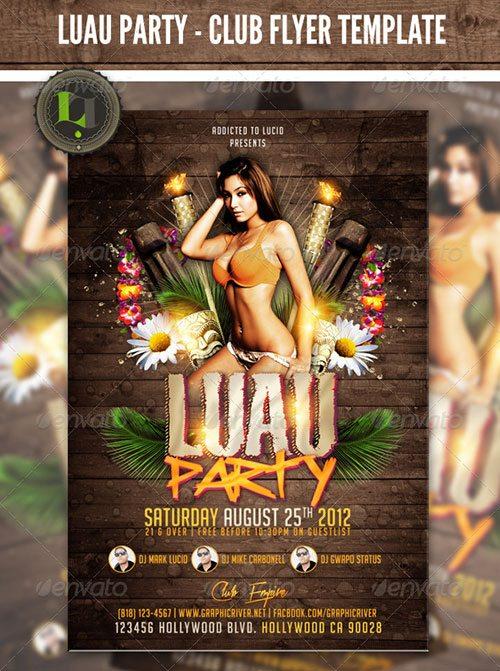 tropical summer beach pool flyer poster template free club party psd flyer templates - free premium psd flyer templates to download