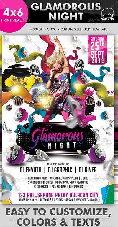 glamorous classy elegant flyer poster template free club party psd flyer templates - free premium psd flyer templates to download