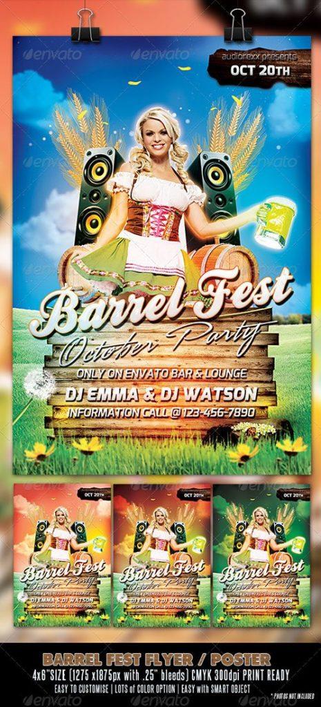 Top 10 Best Beer Fest Psd Flyer Templates For Photoshop 