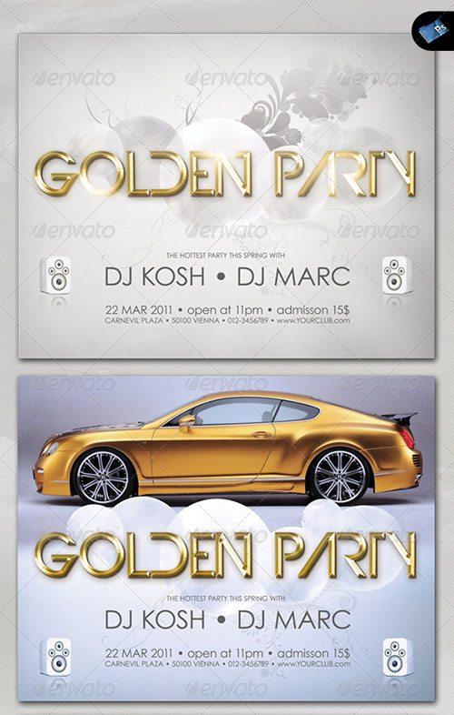 golden vip gold card flyer poster template free club party psd flyer templates - free premium psd flyer templates to download