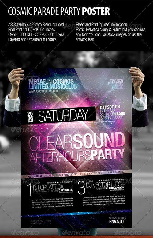 electro party dubstep drum bass techno trance flyer poster template free club party psd flyer templates - free premium psd flyer templates to download