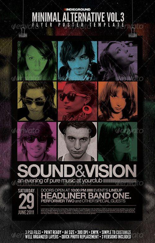 alternative rock flyer indie rock template poster free club party psd flyer templates - free premium psd flyer templates to download