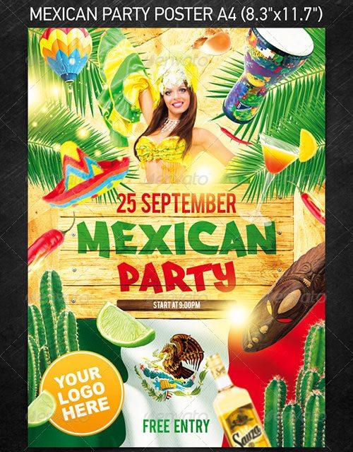 cinco de mayo mexican spanish party flyer poster template free club party psd flyer templates - free premium psd flyer templates to download