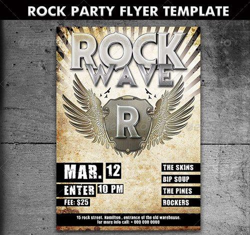 hard rock flyer indie rock template poster  free club party psd flyer templates - free premium psd flyer templates to download