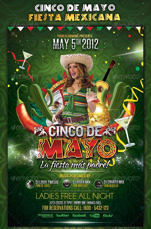 cinco de mayo mexican spanish party flyer poster template free club party psd flyer templates - free premium psd flyer templates to download