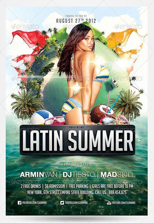 summer club party psd flyer templates - free premium psd flyer templates to download