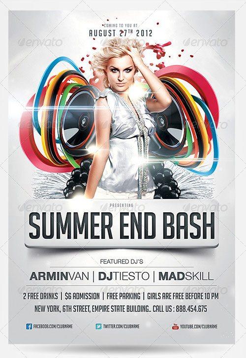 white party all white  flyer free club party psd flyer templates - free premium psd flyer templates to download