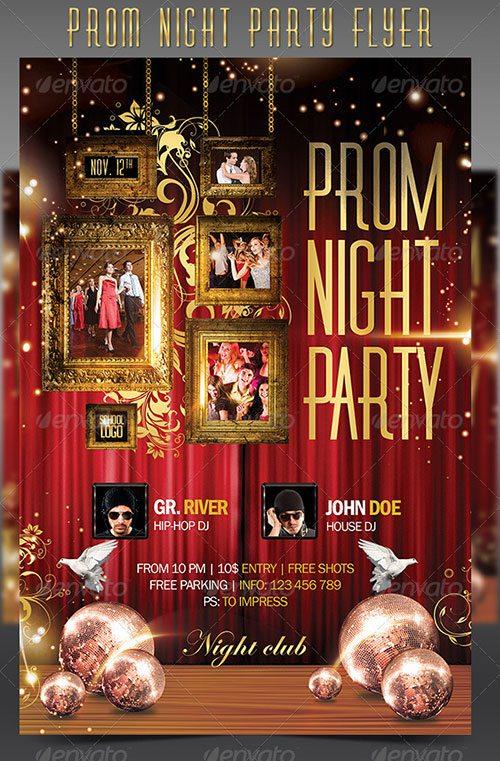 prom night graduation party club flyer poster template free club party psd flyer templates - free premium psd flyer templates to download