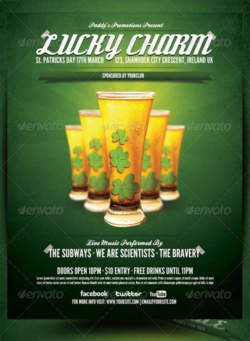 St Patricks Day Flyer PSD Template - photoshop party club flyer templates