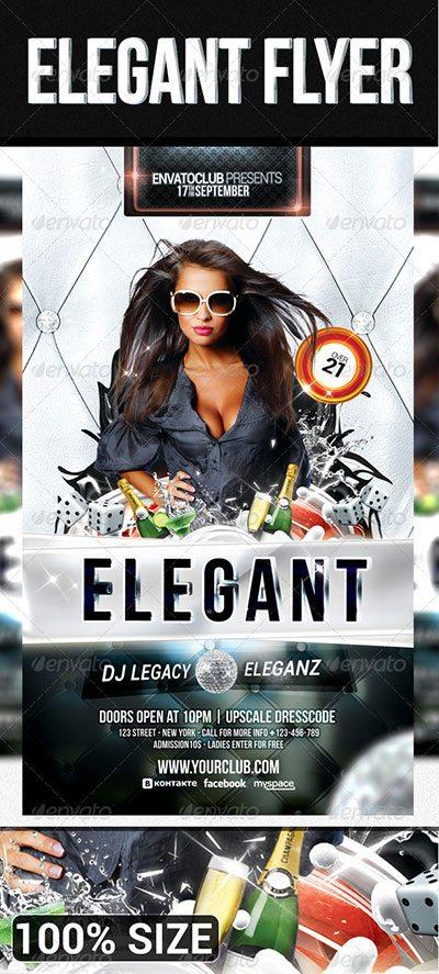 glamorous classy elegant flyer poster template free club party psd flyer templates - free premium psd flyer templates to download