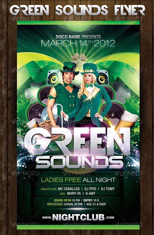 St Patricks Day Flyer PSD Template - photoshop party club flyer templates
