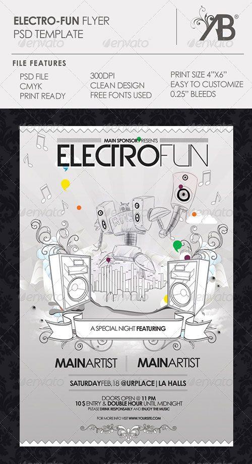 electro party dubstep drum bass techno trance flyer poster template free club party psd flyer templates - free premium psd flyer templates to download