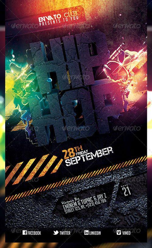 Hip Hop Rap Battle Style flyer poster template free club party psd flyer templates - free premium psd flyer templates to download
