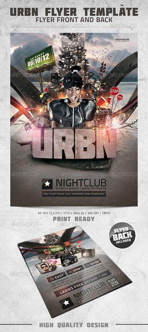 Urban streets party club flyer poster template free club party psd flyer templates - free premium psd flyer templates to download