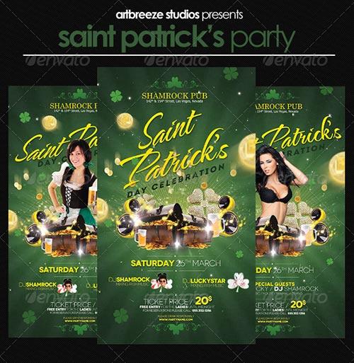 best st. patricks day flyer templates free club party psd flyer templates - free premium psd flyer templates to download