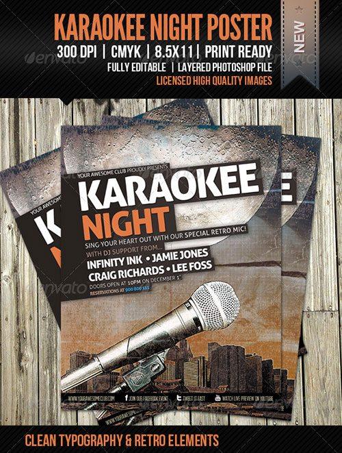 karaoke party flyer poster template free club party psd flyer templates - free premium psd flyer templates to download