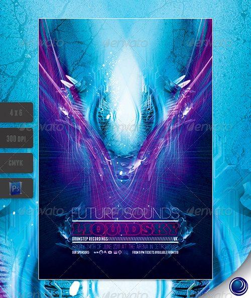 techno electro music party club flyer poster template free club party psd flyer templates - free premium psd flyer templates to download