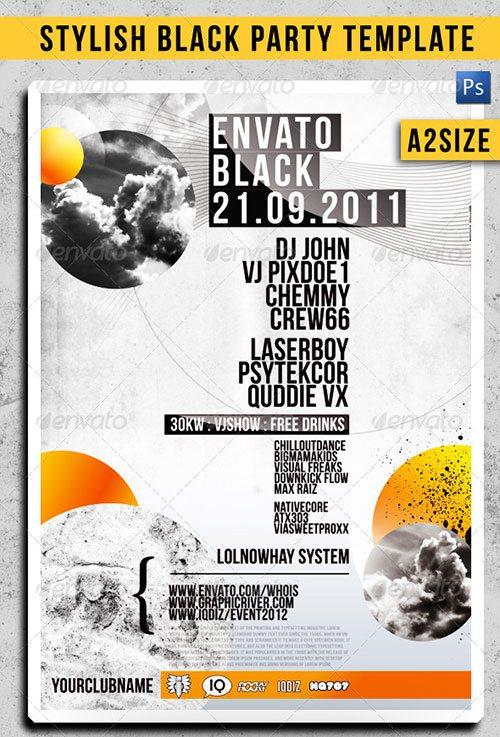drum n bass electro music party club flyer poster template free club party psd flyer templates - free premium psd flyer templates to download