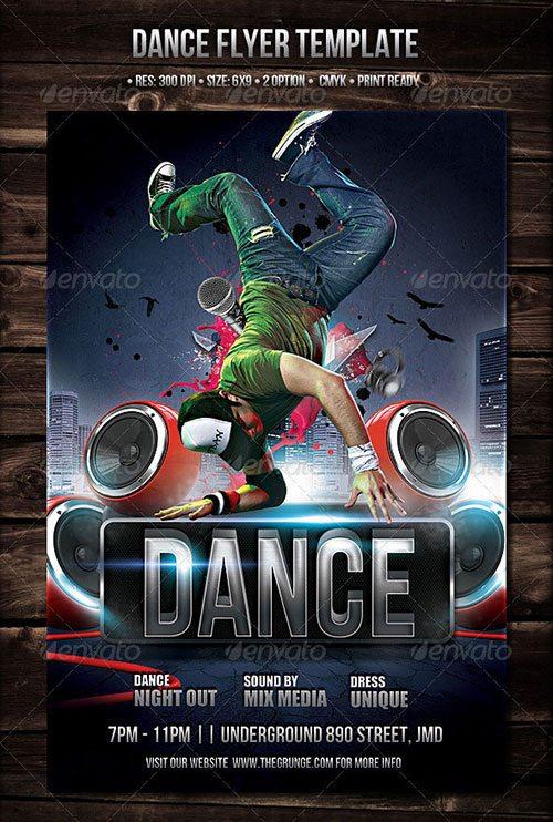 Urban dance party club flyer poster template free club party psd flyer templates - free premium psd flyer templates to download