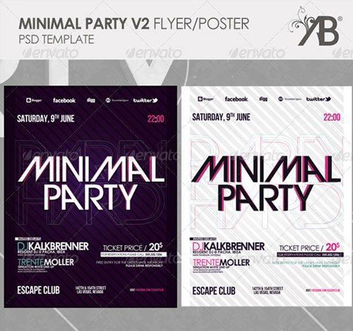 minimal electro music party club flyer poster template free club party psd flyer templates - free premium psd flyer templates to download