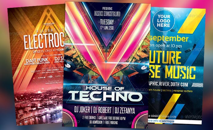 Top 10 Best Electro Techno Club PSD Flyer Templates