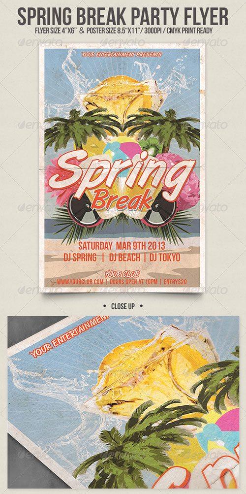 best spring break summer flyer templates free club party psd flyer templates - free premium psd flyer templates to download