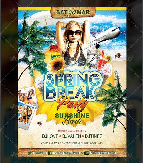 best spring break summer flyer templates free club party psd flyer templates - free premium psd flyer templates to download