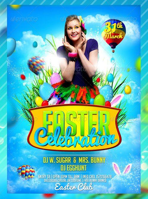 best easter party club psd flyer templates for easter 2013 to download