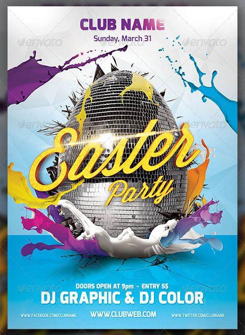 best easter party club psd flyer templates for easter 2013 to download