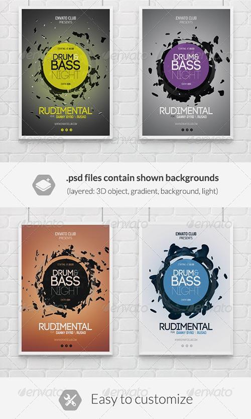 Best Electro Club PSD Flyer Templates to download party club flyer templates