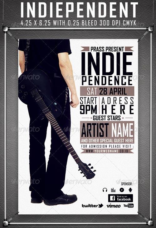 best 20 top and new indie rock flyer templates psd download