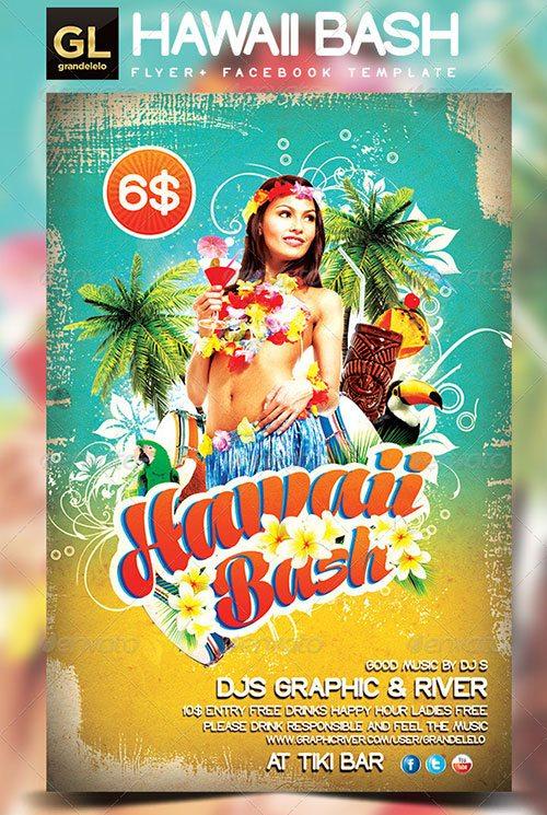 hot summer beach party club spring party club print flyer templates to download