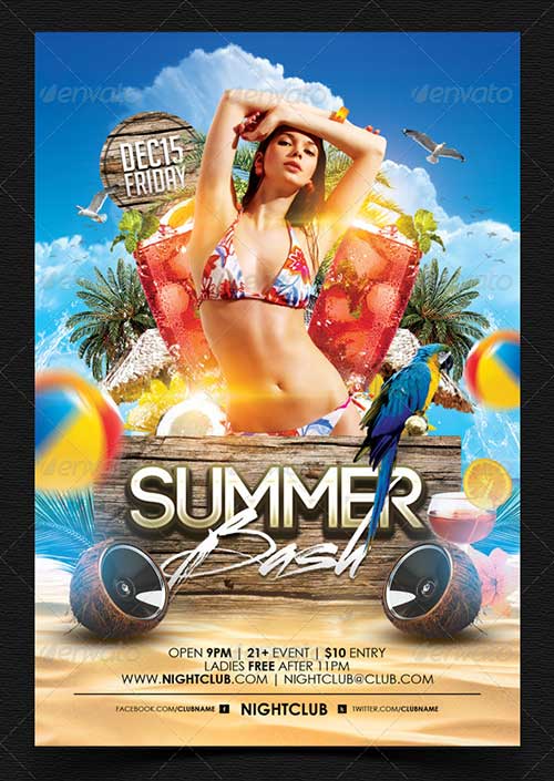 Top 25 Top New Summer PSD Flyer Templates club party flyer design to download