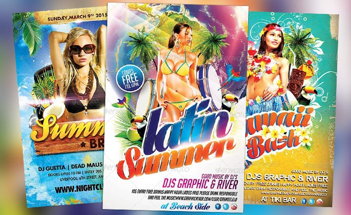Top 35 Hot Summer and Beach PSD Flyer Templates