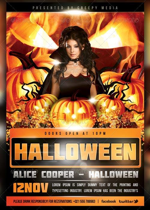 Download Great Top 30 Halloween Party and Club PSD Flyer Templates download free flyer templates for photoshop