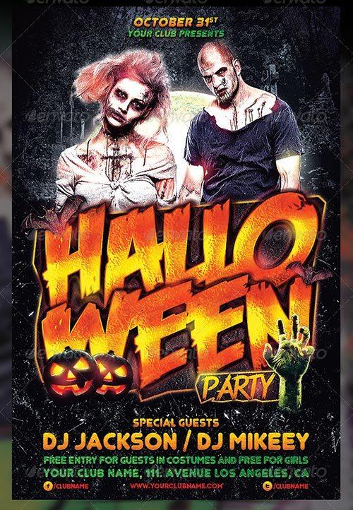 Halloween Costume Party Flyers and Poster