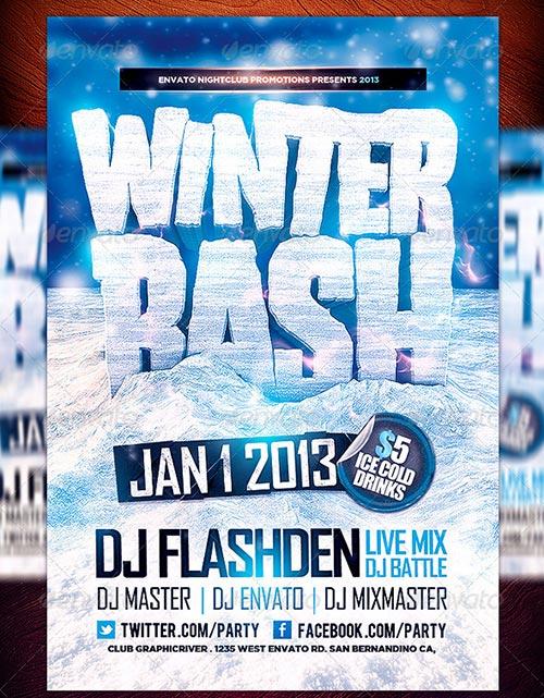 Winter Bash PSD Flyer