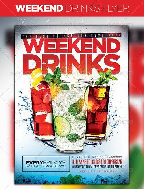 Weekend Drinks Flyer