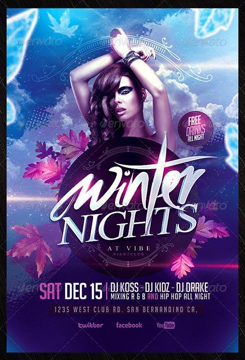 Winter Party Psd Flyer