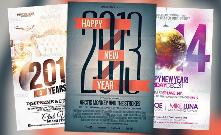 Best 20 New Year PSD Flyer Templates