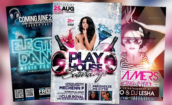 Best Club Party PSD Flyer Templates Collection No.1