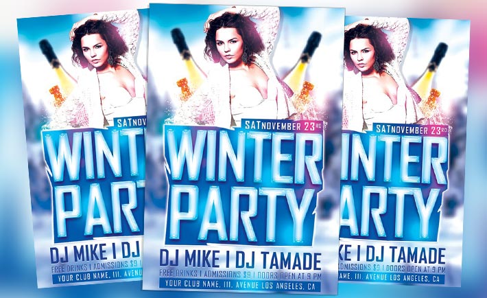Free Flyer: Winter Bash Free PSD Flyer Template