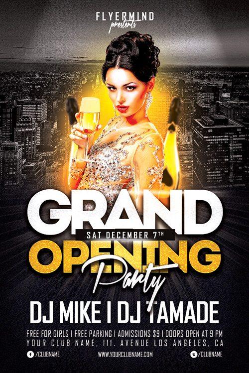 Free Flyer: Grand Opening Party Flyer Template Vol.1