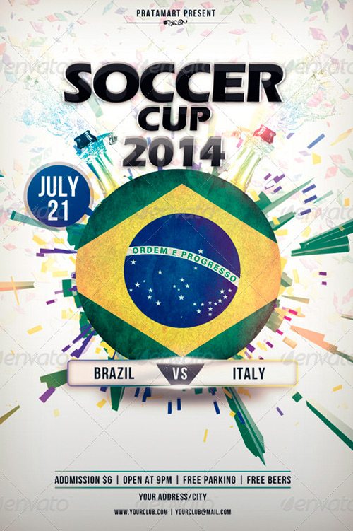 Soccer Cup 2014 Flyer Template