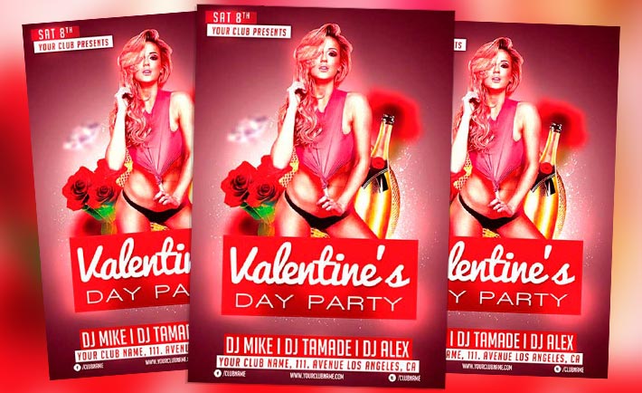 Free Flyer: Valentines Day Party Flyer Template