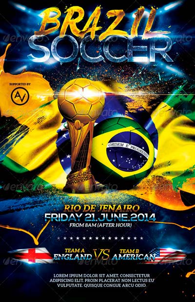Brazil Soccer Flyer Template 