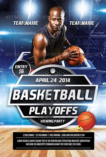 Basketball Event Flyer Template